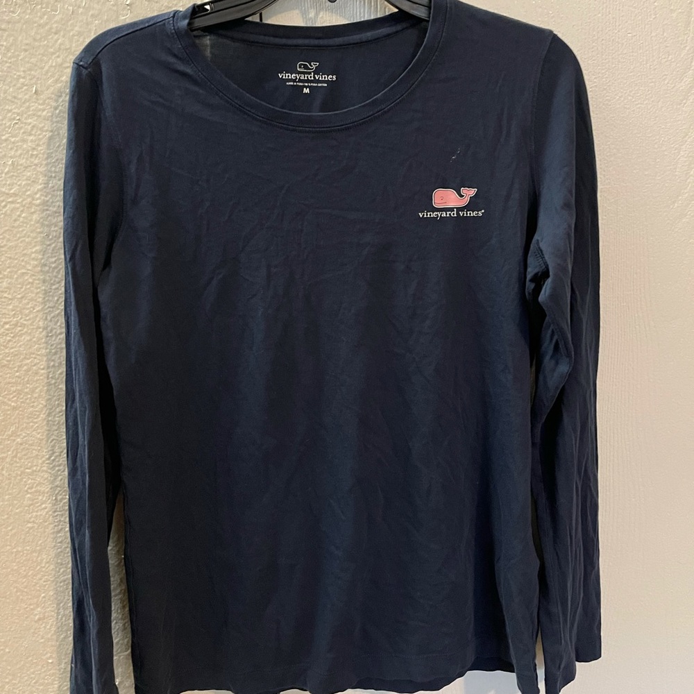 Vineyard vines size medium cotton long sleeve shirt navy